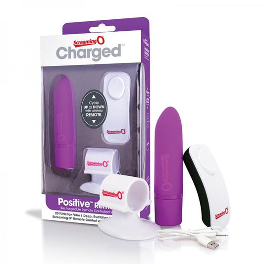 Screaming O Charged Positive Remote Control - Grape - Vibrators - www.Coyha.com