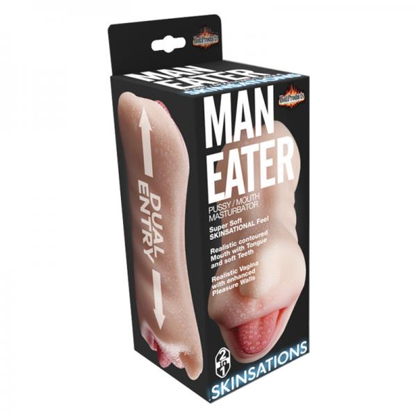 Skinsation Man Eater Pussy & Mouth Masturbator - Men's Toys - www.Coyha.com