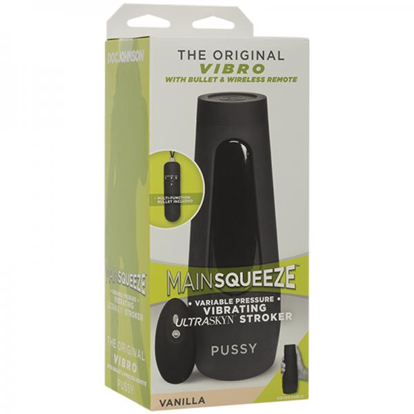 Main Squeeze The Original Vibro Pussy Vanilla - Men's Toys - www.Coyha.com