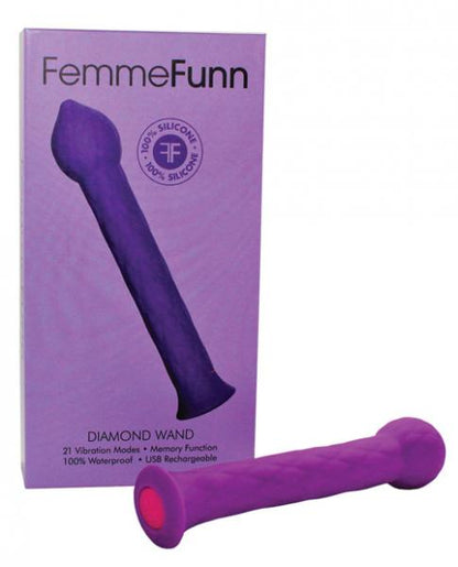 Femmefunn Diamond Wand Vibrator Purple - Vibrators - www.Coyha.com