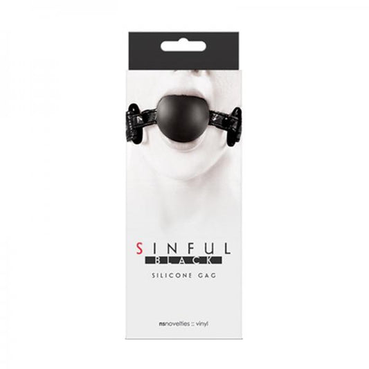 Sinful Soft Silicone Gag Black - Bondage - www.Coyha.com