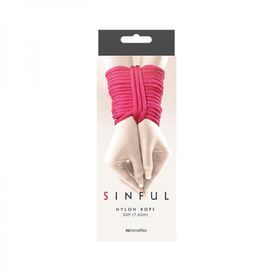 Sinful Nylon Rope 25 Ft Pink - Bondage - www.Coyha.com