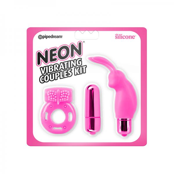 Neon Vibrating Couples Kit Pink - Vibrators - www.Coyha.com