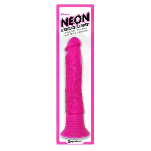 Neon Silicone Wall Banger Pink - Vibrators - www.Coyha.com