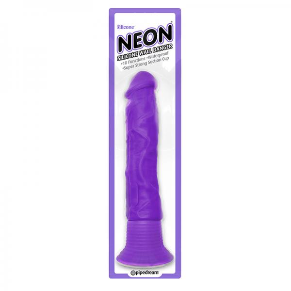 Neon Silicone Wall Banger Purple - Vibrators - www.Coyha.com