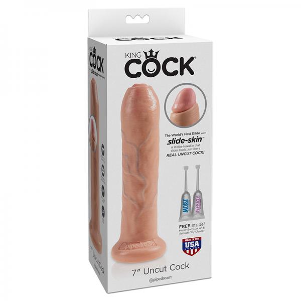 King Cock 7 inches Uncut Dildo Beige - Dildos - www.Coyha.com