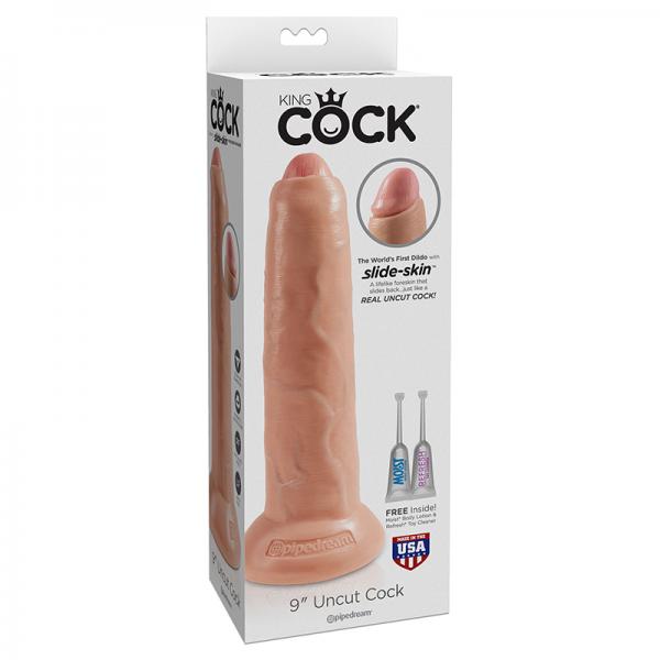 King Cock 9 inches Uncut Dildo Beige - Dildos - www.Coyha.com