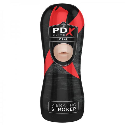 Pdx Elite Vibrating Stroker Oral - Men's Toys - www.Coyha.com