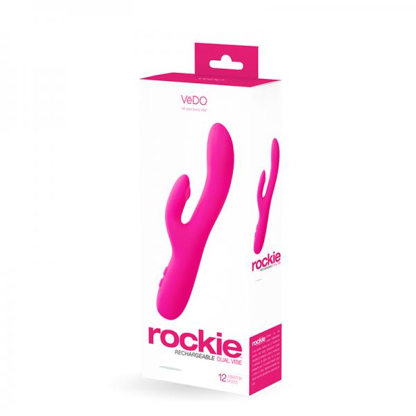 Vedo Rockie Rechargeable Dual Vibe - Foxy Pink - Vibrators - www.Coyha.com