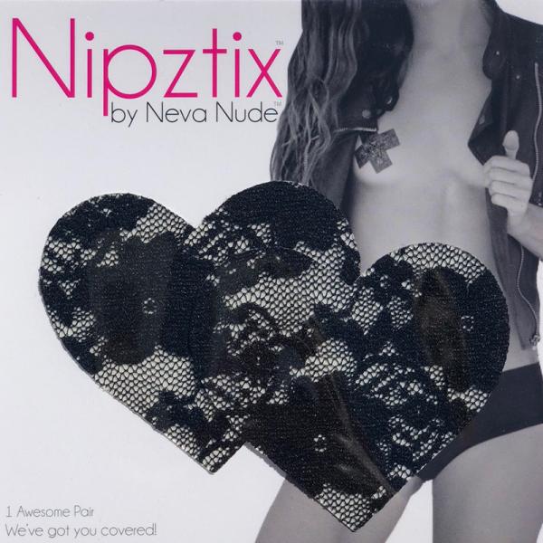 Neva Nude Pasty Heart Lace Black - Sexy Wear - www.Coyha.com