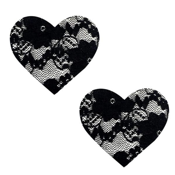 Neva Nude Pasty Heart Lace Black - Sexy Wear - www.Coyha.com