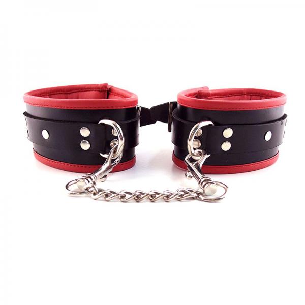 Rouge Padded Ankle Cuff Black/red - Bondage - www.Coyha.com