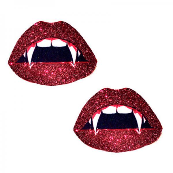 Neva Nude Pasties Vampire Lips Glitter Red - Sexy Wear - www.Coyha.com