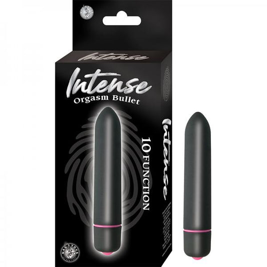 Intense Orgasm Bullet 10 Function Waterproof Black - Vibrators - www.Coyha.com