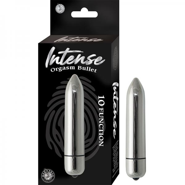 Intense Orgasm Bullet 10 Function Waterproof Silver - Vibrators - www.Coyha.com