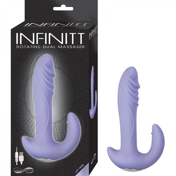 Infinitt Rotating Dual Massager - Purple - Vibrators - www.Coyha.com