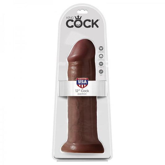 King Cock 12in Cock Brown - Dildos - www.Coyha.com