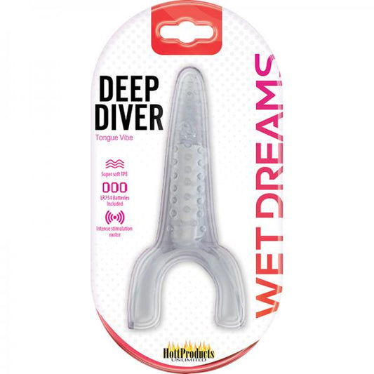 Tongue Star Deep Diver Vibrating Tongue With Motor Clear - Vibrators - www.Coyha.com