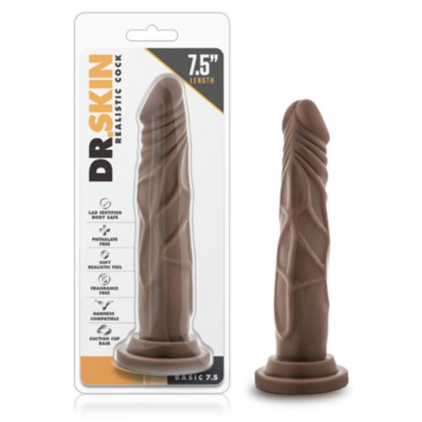 Dr. Skin Chocolate Basic Dong 7.5 Inch Dildo - Dildos - www.Coyha.com