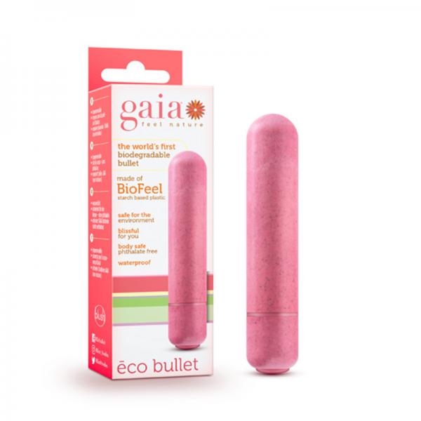 Gaia - 1 Speed Aaa Eco Bullet - Coral - Vibrators - www.Coyha.com