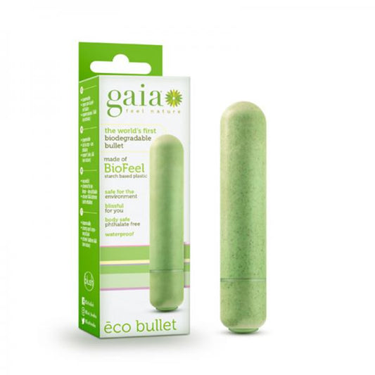 Gaia Eco Bullet Vibrator Green - Vibrators - www.Coyha.com