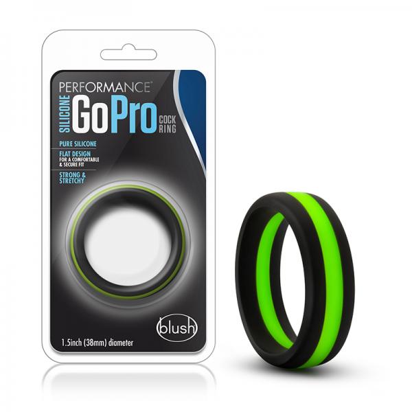 Performance - Silicone Go Pro Cock Ring - Black/green/black - Men's Toys - www.Coyha.com