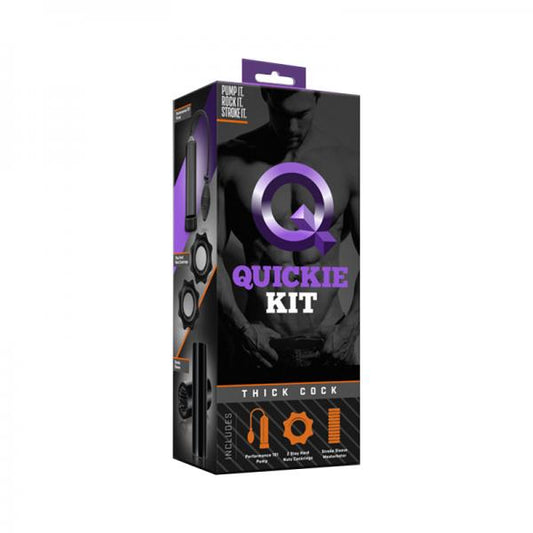 Quickie Kit - Thick Cock - Black - Men's Toys - www.Coyha.com