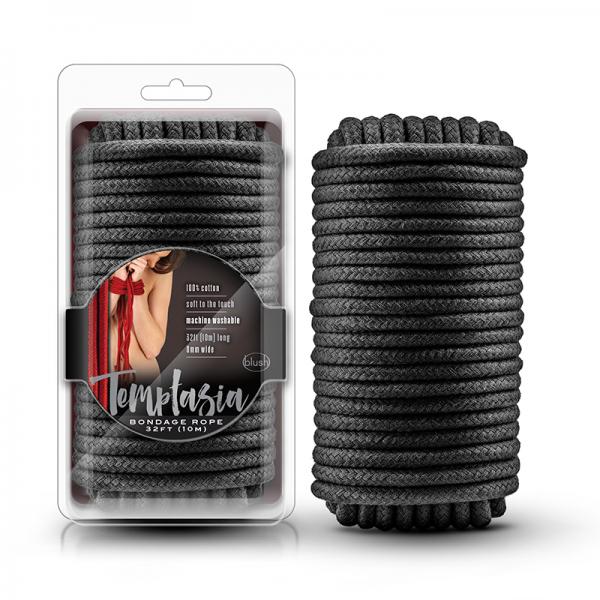 Temptasia - Bondage Rope - 32 Feet - Black - Bondage - www.Coyha.com