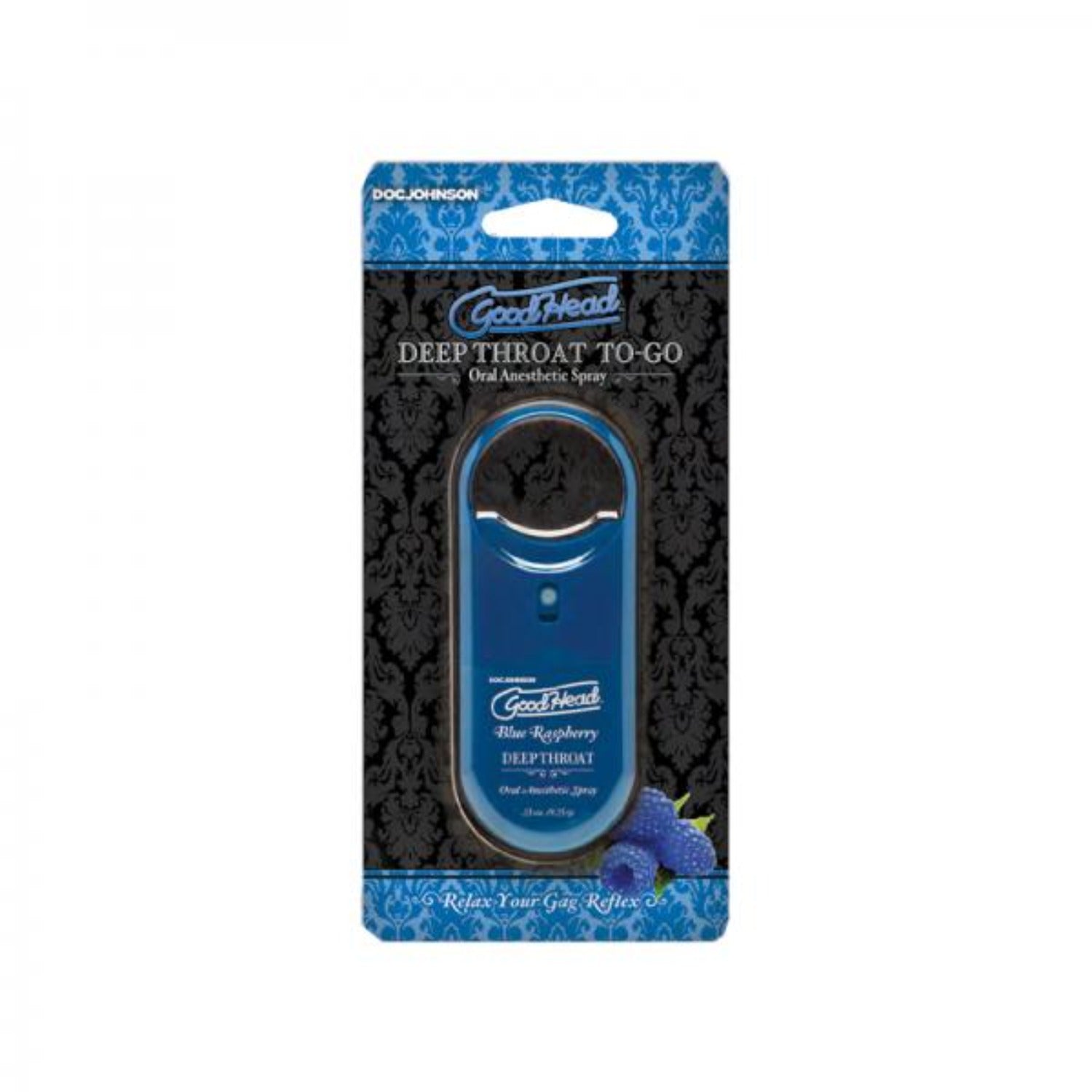 Goodhead Deep Throat Spray To Go Blue Raspberry .33oz - Lubes & Lotions - www.Coyha.com