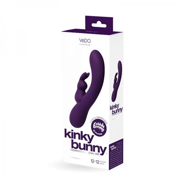 Kinky Bunny Rechargeable Rabbit Vibrator Deep Purple - Vibrators - www.Coyha.com