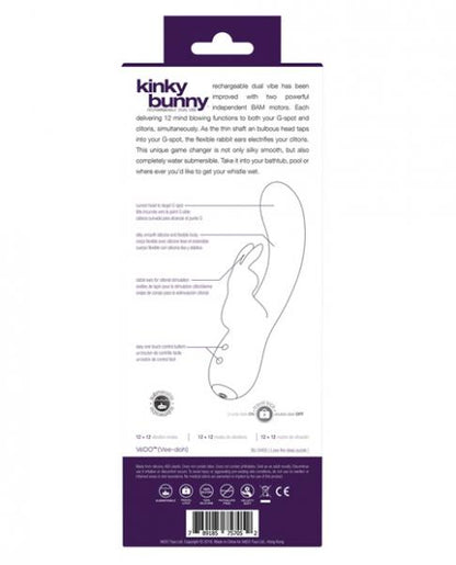 Kinky Bunny Rechargeable Rabbit Vibrator Deep Purple - Vibrators - www.Coyha.com