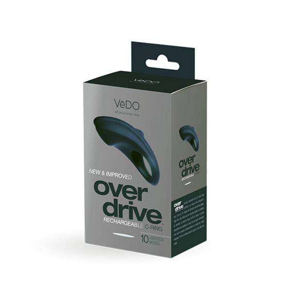 Vedo Overdrive+ Rechargeable Vibrating Ring - Just Black - Men's Toys - www.Coyha.com