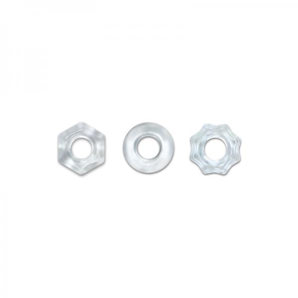 Renegade Chubbies 3 Pack Cock Rings Clear - Men's Toys - www.Coyha.com