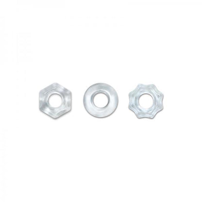 Renegade Chubbies 3 Pack Cock Rings Clear - Men's Toys - www.Coyha.com