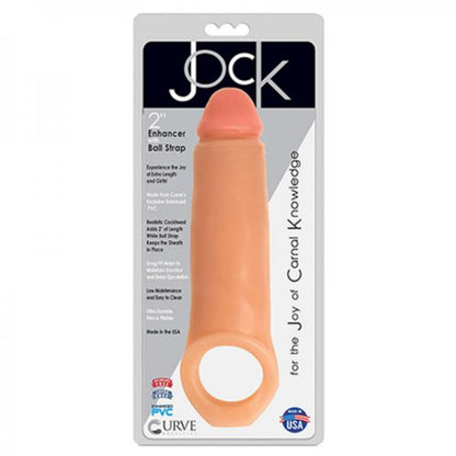 Jock Enhancer 2 inches Penis Extender With Ball Strap Beige - Men's Toys - www.Coyha.com