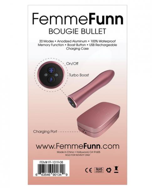 Femmefunn Bougie Bullet Vibrator Rose Gold - Vibrators - www.Coyha.com