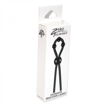 Ultimate Silicone Lasso Cock Ring Black - Men's Toys - www.Coyha.com