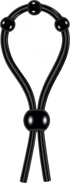 Ultimate Silicone Lasso Cock Ring Black - Men's Toys - www.Coyha.com