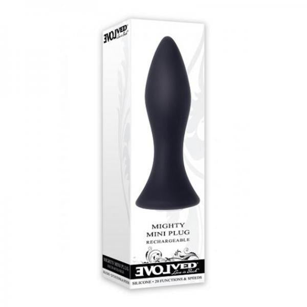 Mighty Mini Butt Plug Rechargeable Black Vibrator - Anal Toys - www.Coyha.com