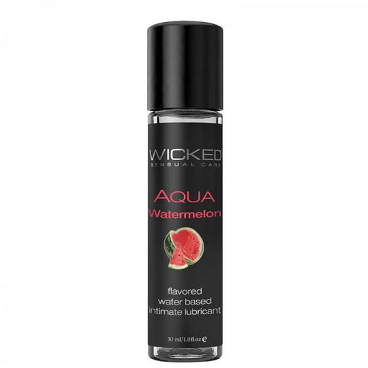 Wicked Aqua Water Based Lubricant Watermelon 1oz. - Lubes & Lotions - www.Coyha.com