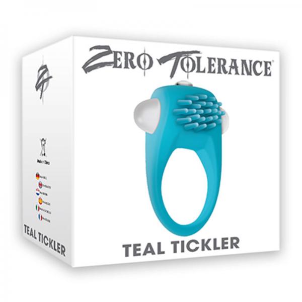 The Teal Tickler Vibrating Cock Ring - Men's Toys - www.Coyha.com