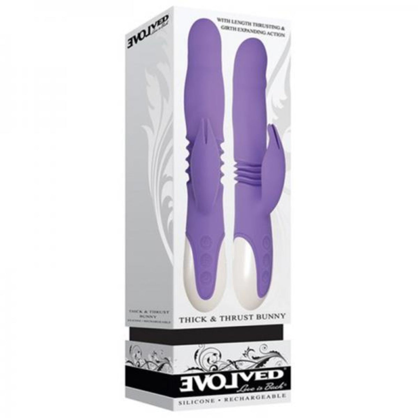 Thick & Thrust Bunny Purple Rabbit Vibrator - Vibrators - www.Coyha.com