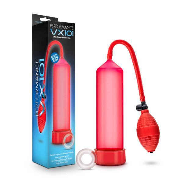 Performance VX101 Male Enhancement Pump Red - Men's Toys - www.Coyha.com