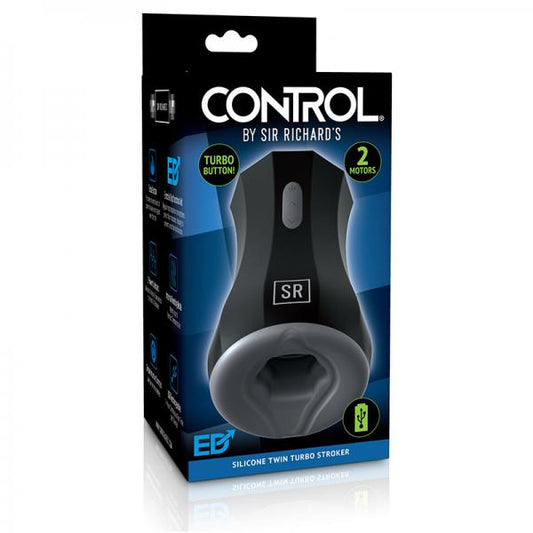 Sir Richards Control Silicone Twin Turbo Stroker - Men's Toys - www.Coyha.com