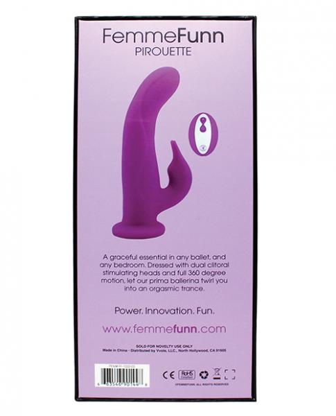 Femmefunn Pirouette Purple Rabbit Vibrator - Vibrators - www.Coyha.com