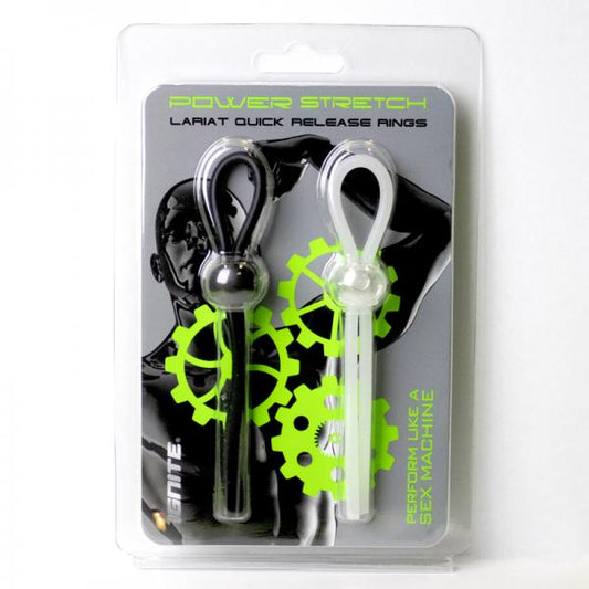 Silicone Lasso Rings 2 Pack Black,white - Men's Toys - www.Coyha.com