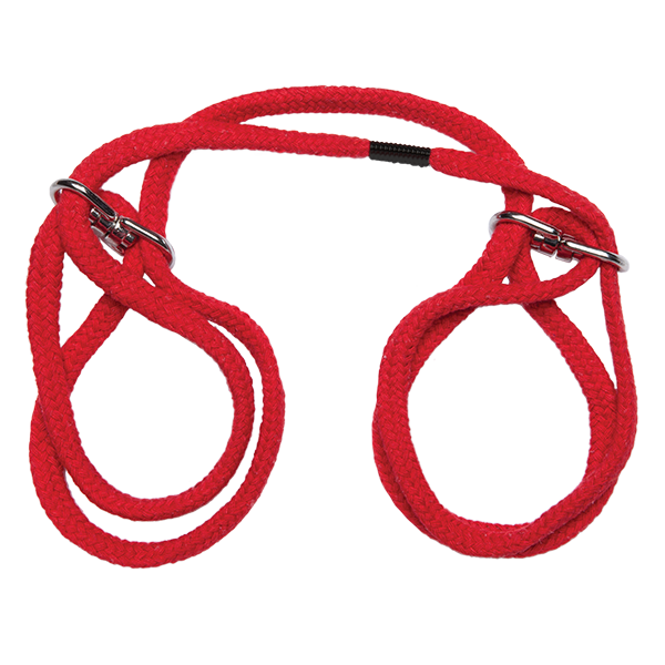 Japanese Style Bondage Cotton Wrist Or Ankle Cuffs Red - Bondage - www.Coyha.com