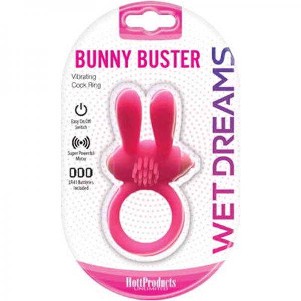 Wet Dreams Bunny Buster Cock Ring With Turbo Motor Pink - Men's Toys - www.Coyha.com