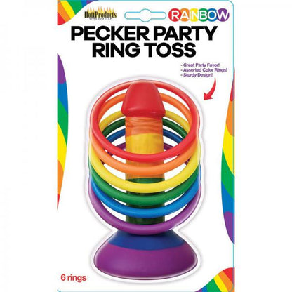 Rainbow Pecker Party Ring Toss Game 6 Rings - Extras - www.Coyha.com