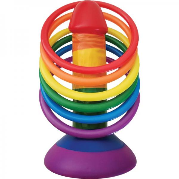 Rainbow Pecker Party Ring Toss Game 6 Rings - Extras - www.Coyha.com